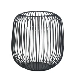Akia sort metal lanterne 21cm
