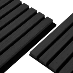 Akustikpanel i sort egetræsfiner 2400x520x18 mm