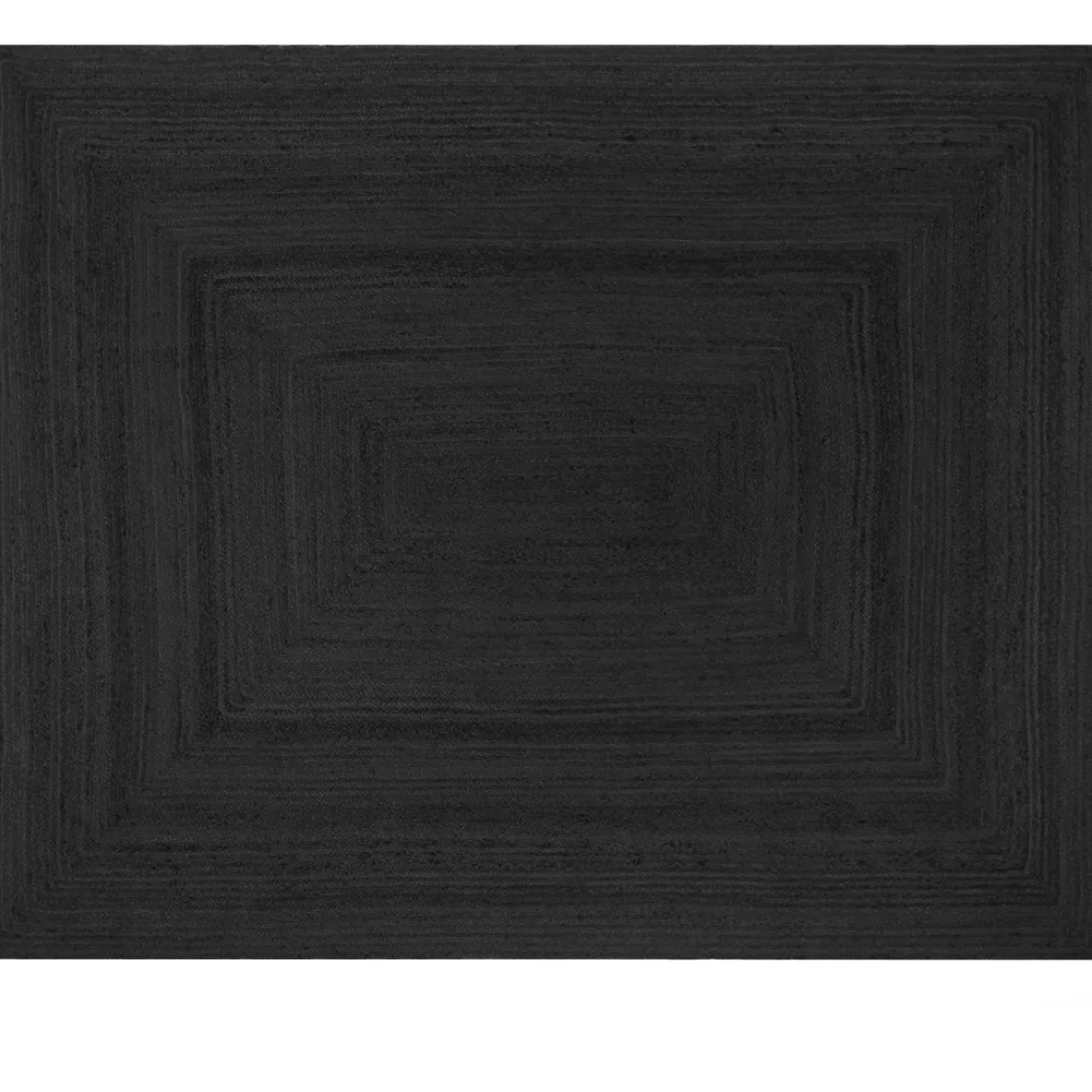 Alex tæppe - Sort jute 180x120