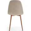 Anna spisebordsstol - beige tekstil med egelook