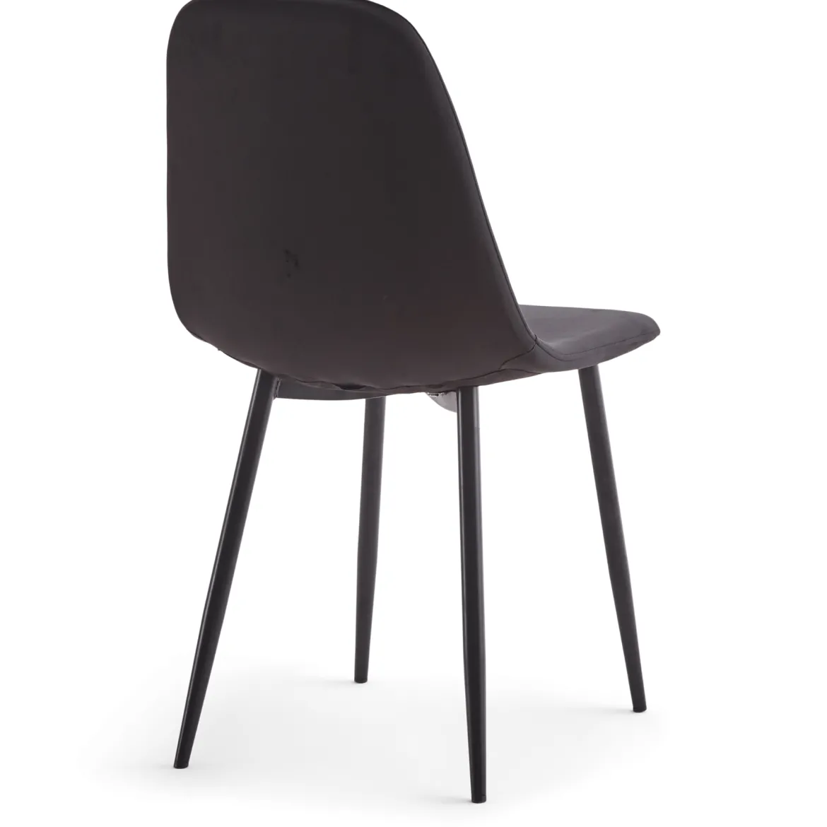 Anna spisebordsstol - polstret sort velour