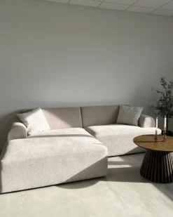 Arianna chaiselong sofa cream - Venstrevendt
