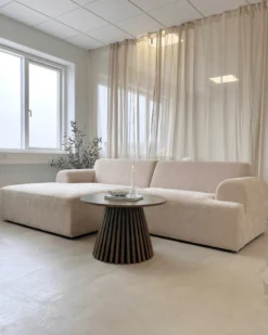 Arianna chaiselong sofa cream - Højrevendt