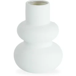 Bliss keramik vase hvid 19,5 cm