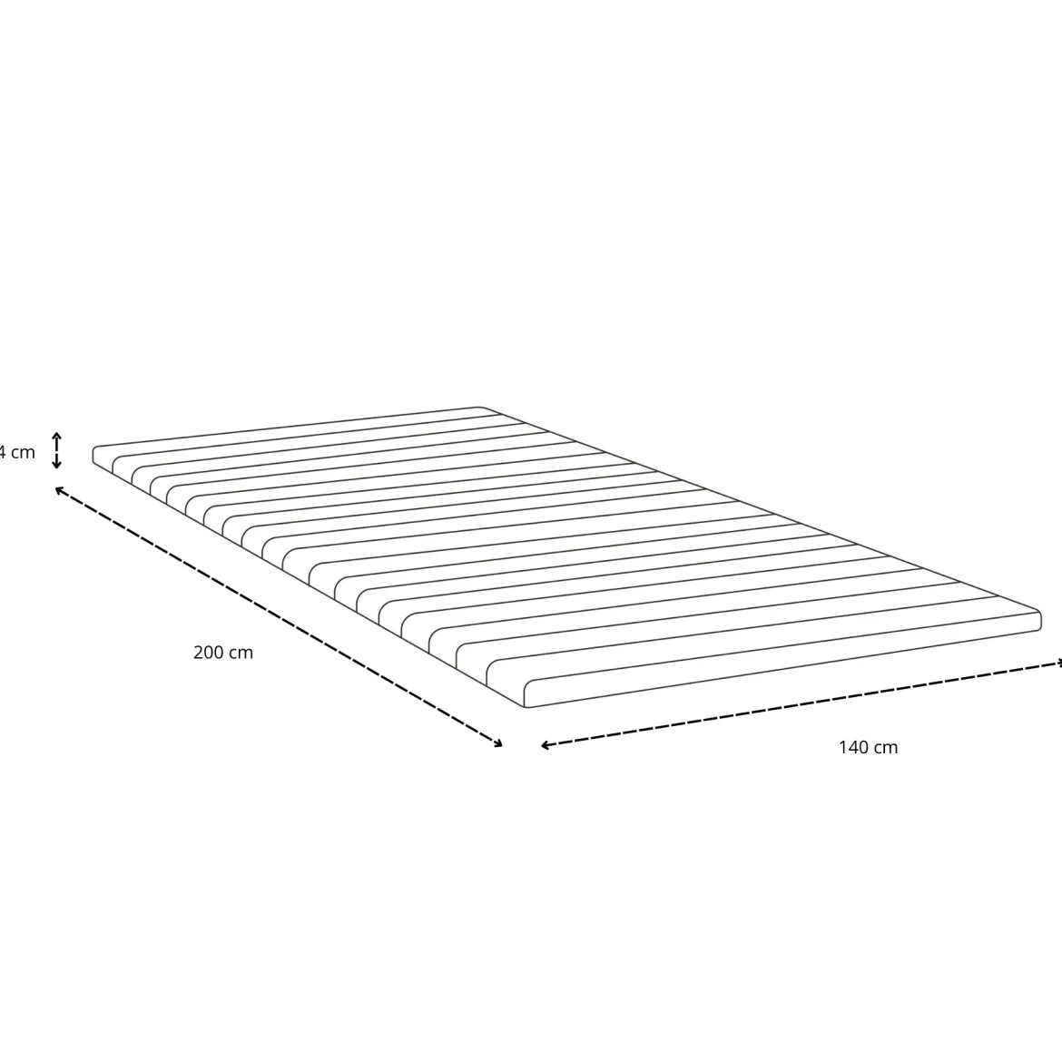 Boxmadras seng i beige 140x200 cm med 4 cm topmadras i PU-skum ekskl. ben