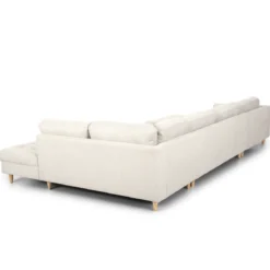 Brandy - venstrevendt u-sofa i beige med chaiselong - L: 366 x D: 211 x H: 80 cm