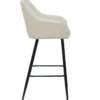 Carlo barstol - hvidt boucle med armlæn 65 cm