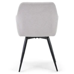 Carlo spisebordsstol - Beige polstret med drejefunktion 360 grader