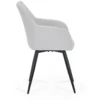 Carlo spisebordsstol - Hvid boucle med drejefunktion 360 grader