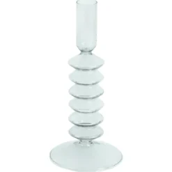 Chili lysestage glas grå 21 cm