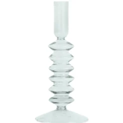 Chili lysestage glas grå 21 cm