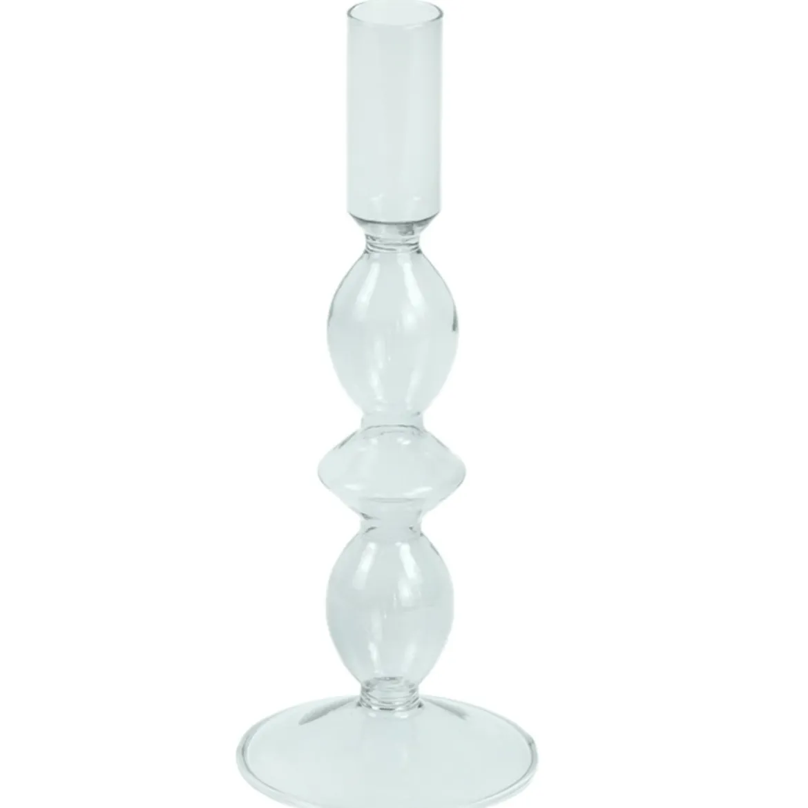 Cora glas lysestage grå 20 cm