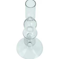 Cora glas lysestage grå 20 cm