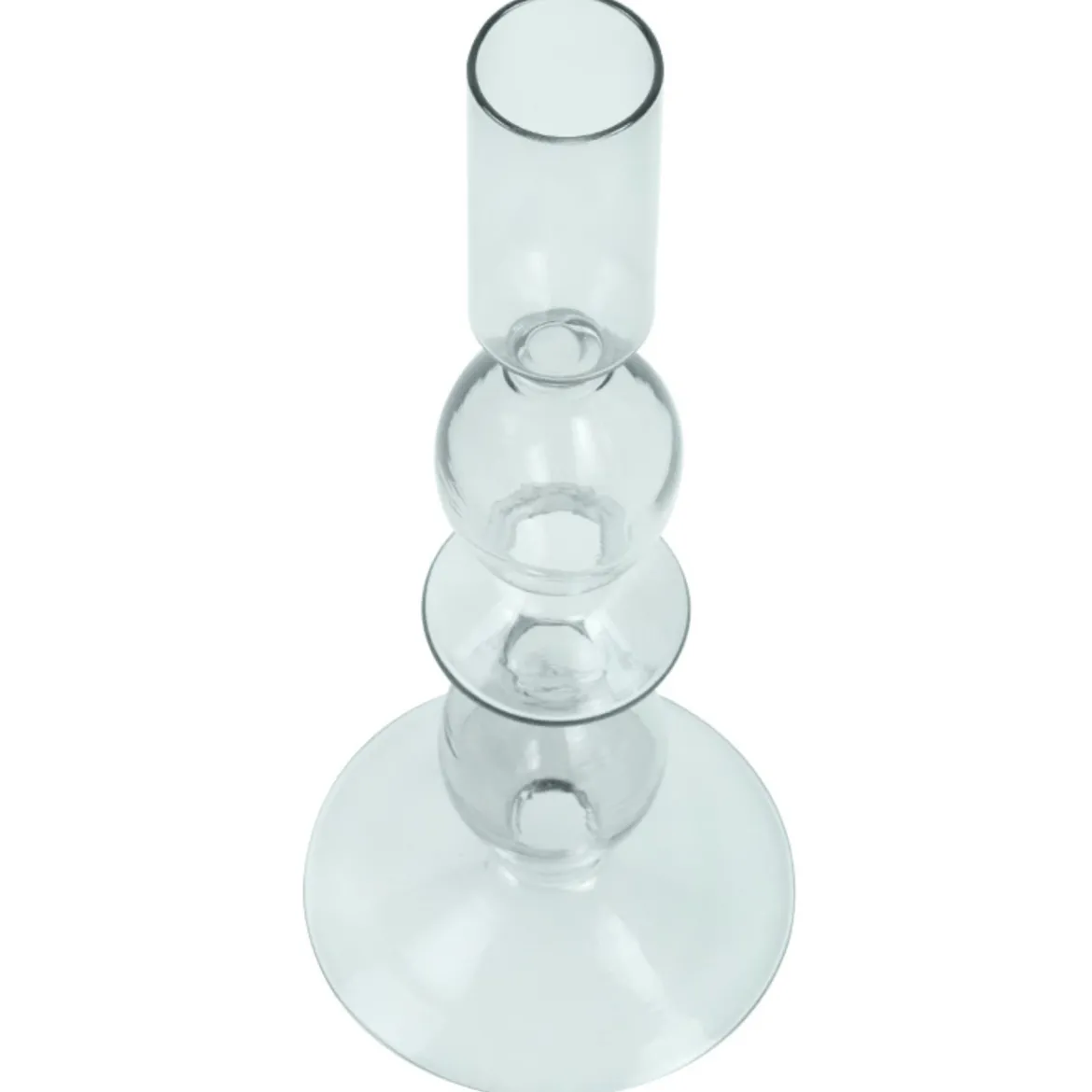 Cora glas lysestage grå 20 cm