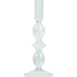 Cora glas lysestage grå 20 cm