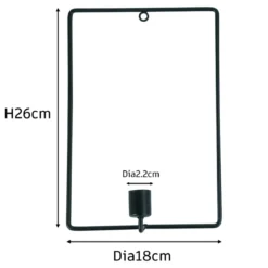 Daisy vægstage sæt sort 26 cm