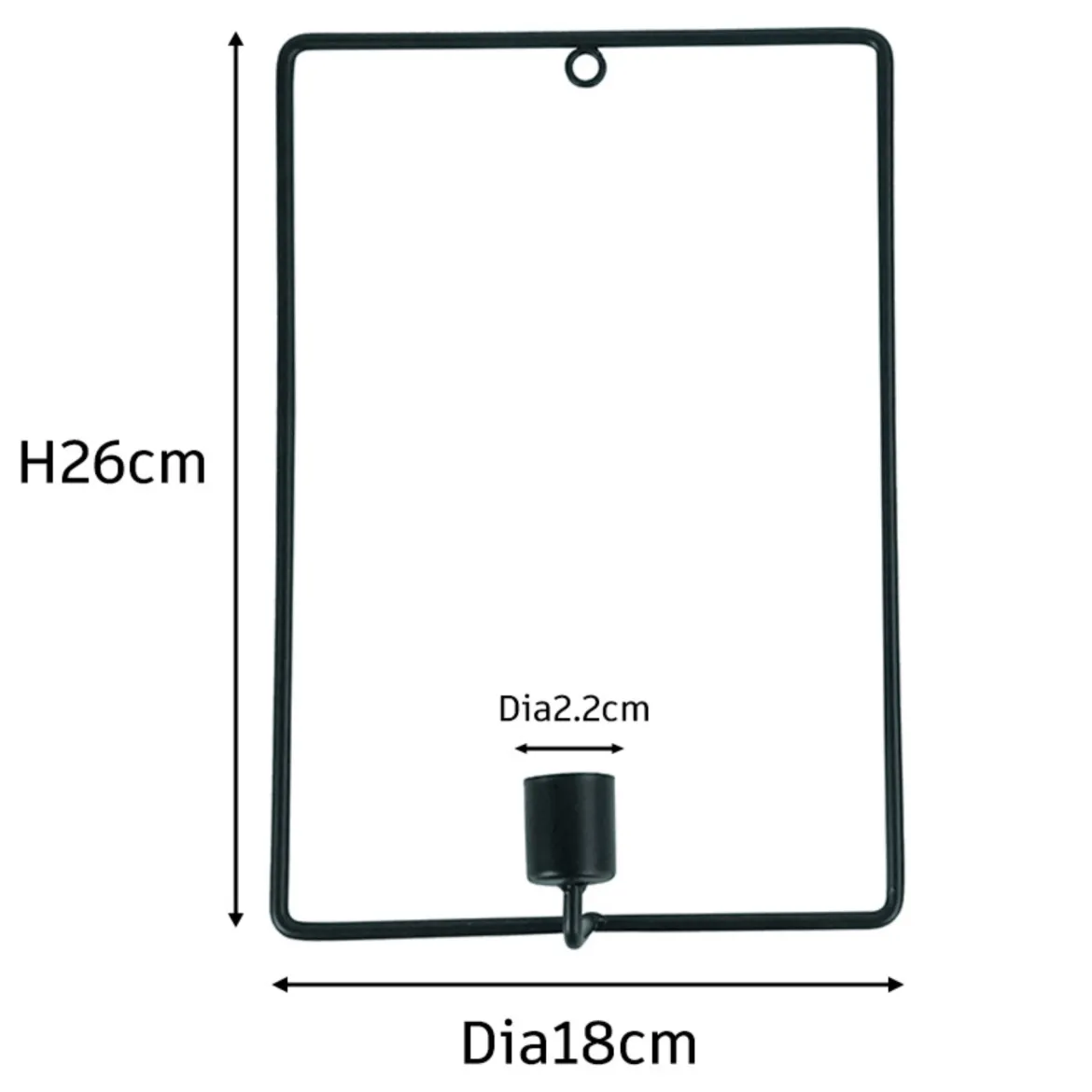 Daisy vægstage sæt sort 26 cm