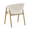 Ebba spisebordsstol - Beige tekstil med ben i egelook