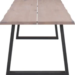Esther plankebord - 200x95 cm - i hvidolieret eg med firkantet ben - (Forberedt til tillægsplader)