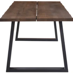 Esther plankebord - 240x95 cm - i smoked eg med firkantet ben - (Forberedt til tillægsplader)