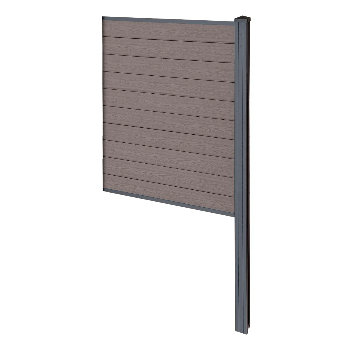 Finley komposithegn afslutningsmodul - H: 150 x L: 95 cm - Brun