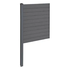 Finley komposithegn midtermodul - H: 150 x L: 95 cm - Antracitgrå/sort