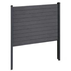 Finley komposithegn startmodul - H: 150 x L: 185 cm - Antracitgrå/sort