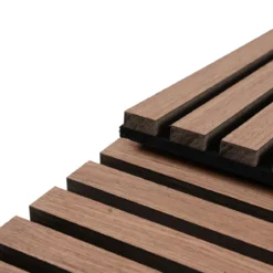 Fleksibel akustikpanel i røget egetræsfiner 1200x520x18 mm