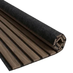 Fleksibel akustikpanel i røget egetræsfiner 2600x520x18 mm