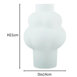 Foxy glas vase hvid 21 cm