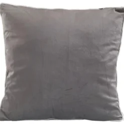 Gabi pyntepude - Grå velour 45x45 cm