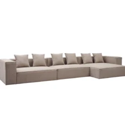 Hailey - Højrevendt chaiselong modulsofa i sand med 3 moduler L: 415 X D: 148 X H: 65 cm