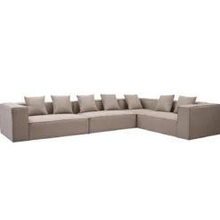 Hailey - Hjørnesofa modulsofa i sand med 4 moduler (Opstilling 2) L: 368 X D: 247 X H: 65 Cm