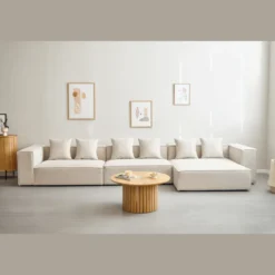 Hailey midtermodul i beige L: 121 X D: 100 X H: 65 cm