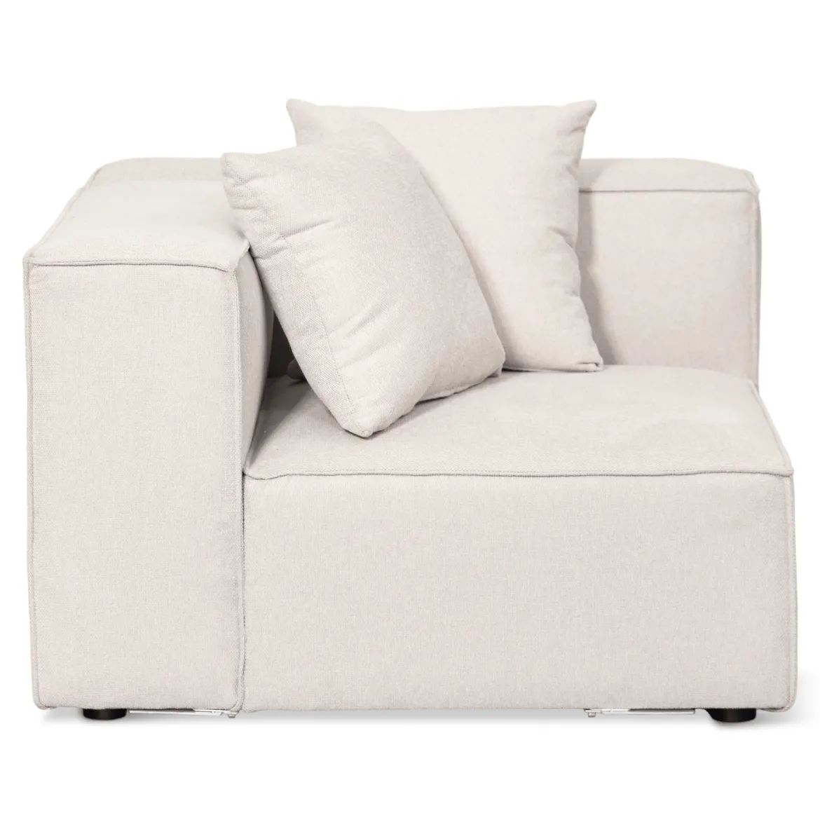 Hailey - U-sofa modulsofa i beige med 4 moduler - Højrevendt chaiselong L: 368 X D: 247 X H: 65 cm