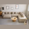 Hailey - U-sofa modulsofa i sand med 4 moduler - Højrevendt chaiselong L: 368 X D: 247 X H: 65 cm