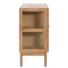 Havana egetræ glas skænk/vitrineskab med 3 låger - 80x40x140 cm