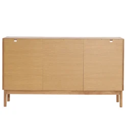 Havana egetræ glas skænk/vitrineskab med 3 låger - 80x40x140 cm