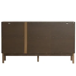 Havana egetræ glas skænk/vitrineskab i røget eg med 3 låger - 80x40x140 cm