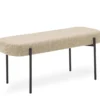 Helena bænk i beige boucle 100x36x43 cm