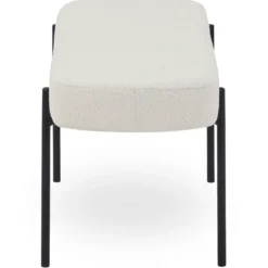 Helena bænk i hvid boucle 100x36x43 cm