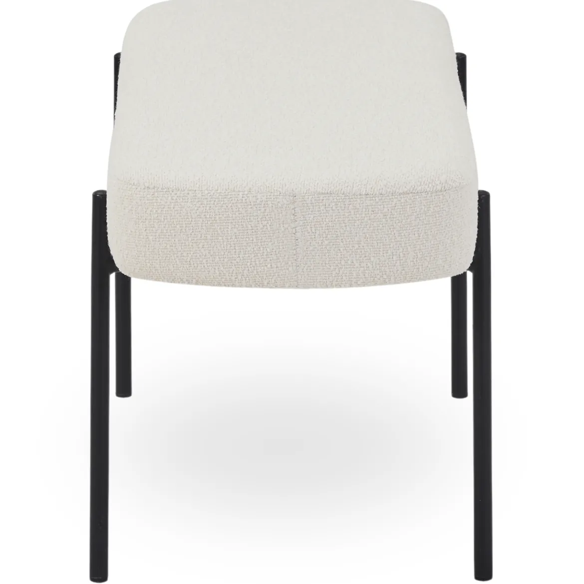 Helena bænk i hvid boucle 100x36x43 cm