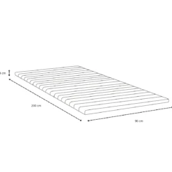 Henry hvid topmadras i PU-skum 90x200x4 cm