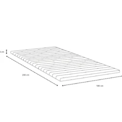 Henry hvid topmadras i PU-skum 180x200x4 cm