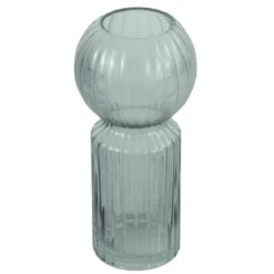 Hera glas vase grå 23 cm