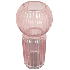 Hera glasvase lyserød 23 cm
