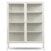 Herman Vitrineskab - Beige metal/glas - 110x40x140 cm