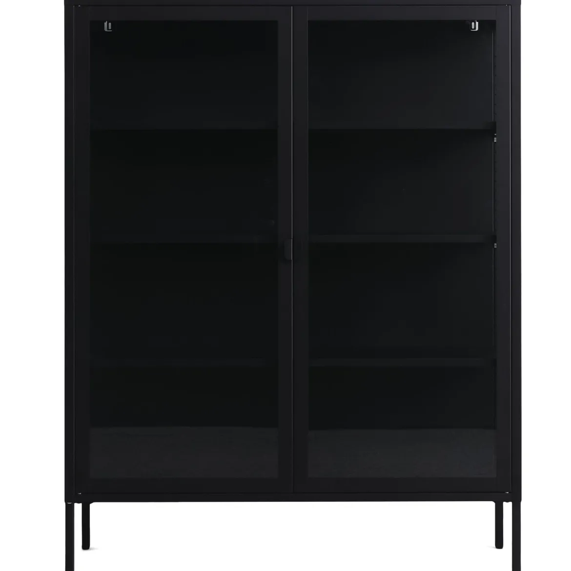 Herman Vitrineskab - Sort metal/glas - 110x40x140 cm