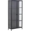 Herman Vitrineskab - Sort metal/glas - 80x40x180 cm