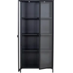 Herman Vitrineskab - Sort metal/glas - 80x40x180 cm